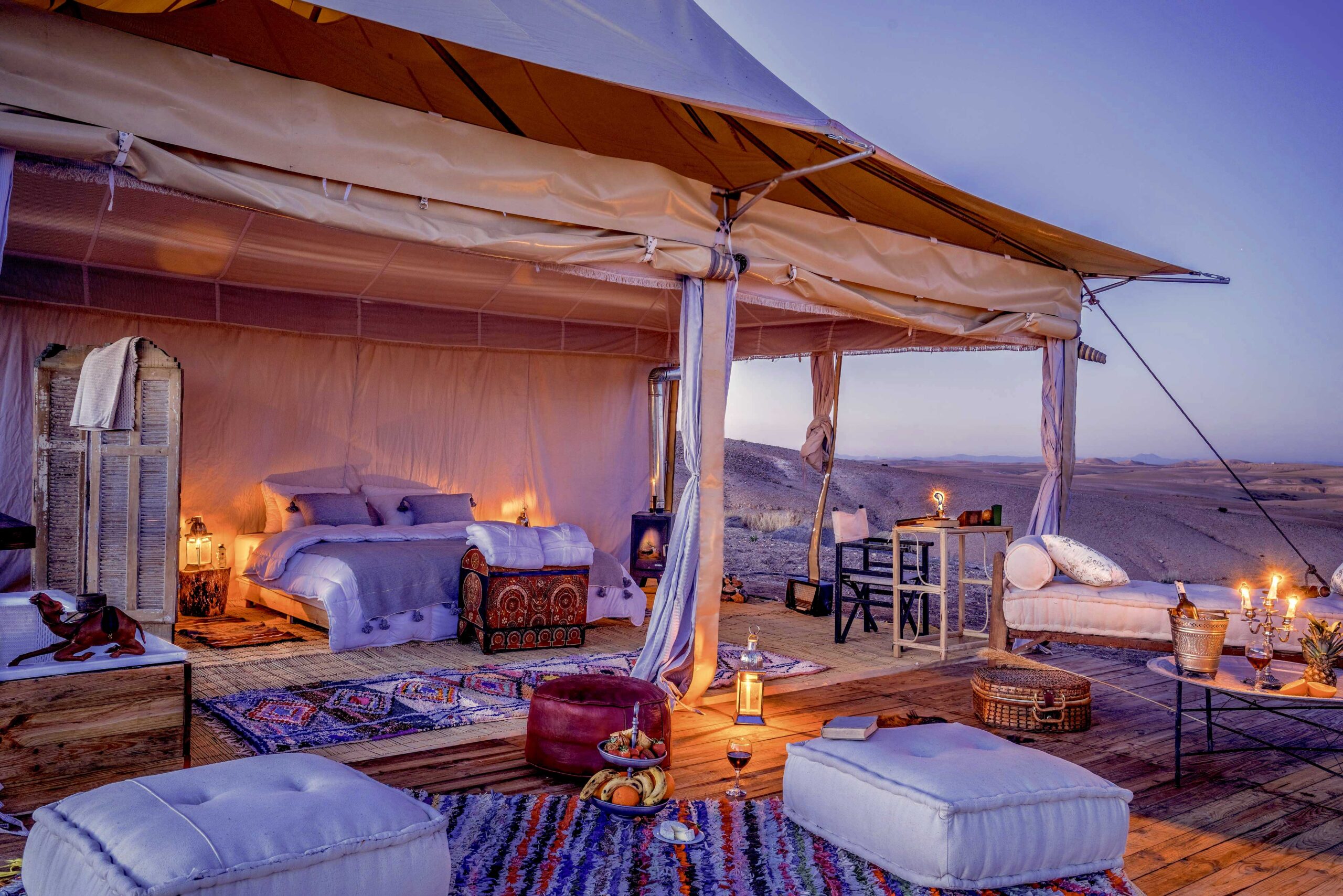 Camp de luxe Agafay : l'oasis du désert marocain | Agence de voyage à Marrakech